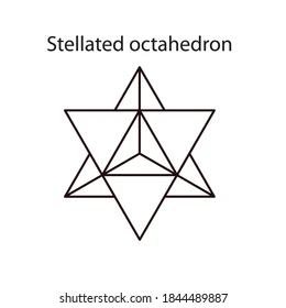 Line diagram of a stellated octahedron
